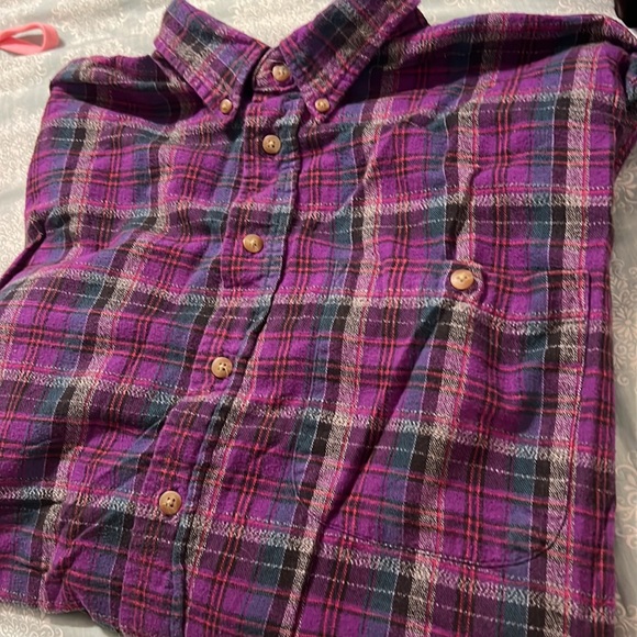 Gently loved purple flannel, button up size XL - Picture 13 of 16